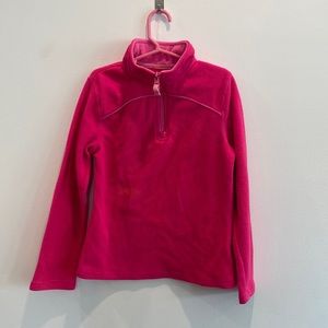 Girls Layer 8 Fleece Sweatshirt in Pink. Size Small with 1/4 zip pullover.